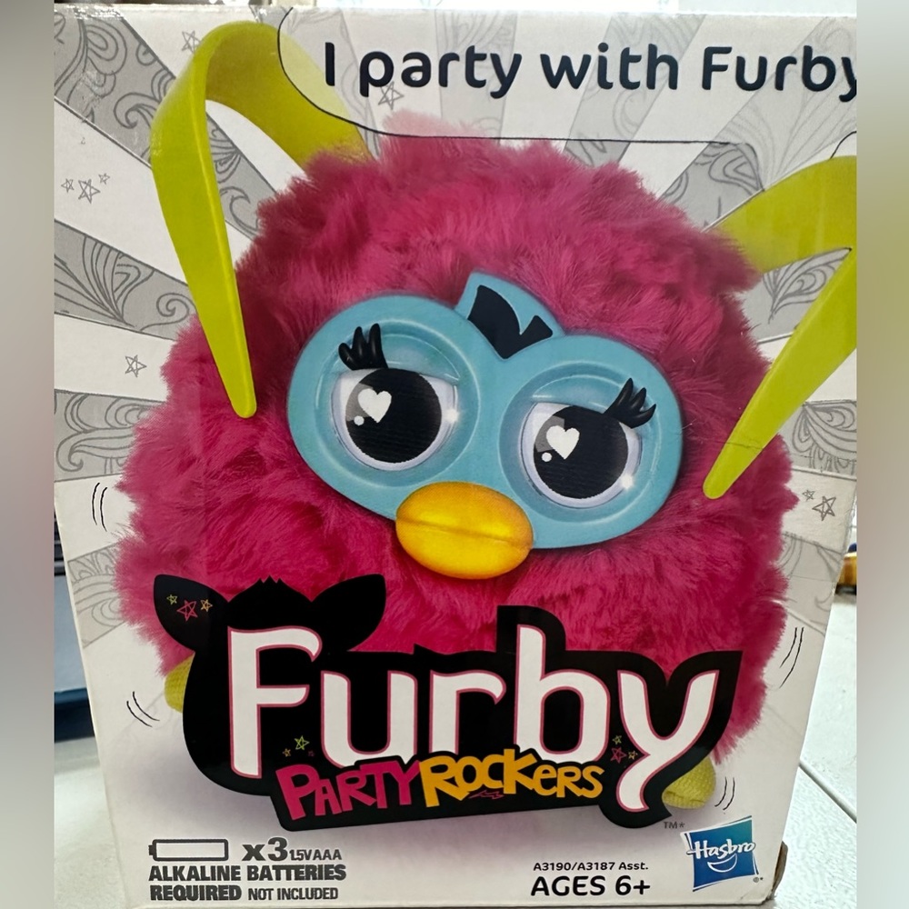 Furby Party Rockers Hasbro 2012 Pink, Yellow & Teal